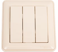 3-клавишный выключатель Systeme Electric Wessen 59 Бежевый, 10АХ в сборе SE VS0510-351-28