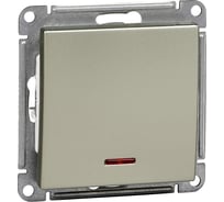 1-клавишный выключатель Systeme Electric Wessen 59 Шампань 10АХ с подсветкой SE VS110-153-4-86
