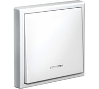 Выключатель кнопочный с подсветкой 1-клавишный ArtGallery, 10 АХ, механизм Systeme Electric Лотос GAL001316