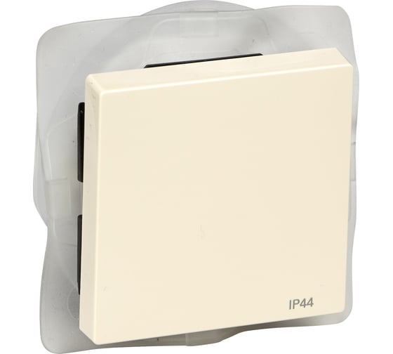 1-ая клавиша Systeme Electric Merten SM Бежевый глянец, IP44 SE MTN432044 1