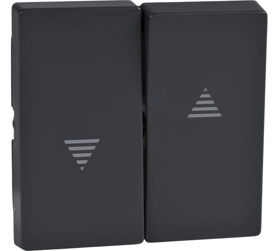 2-ая жалюзийная клавиша Systeme Electric Merten SM Антрацит SE MTN435514 1