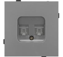 Механизм компьютерной розетки двойной Arlight SCT-TENDO-MPC2-PL-GR 1шт 054102