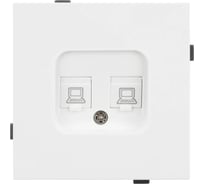 Механизм компьютерной розетки двойной Arlight SCT-TENDO-MPC2-PL-WH 1шт 054100