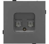 Механизм компьютерной розетки двойной Arlight SCT-TENDO-MPC2-SFPL-GR 1шт 054597