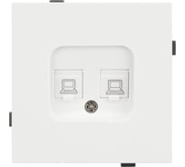 Механизм компьютерной розетки двойной Arlight SCT-TENDO-MPC2-SFPL-WH 1шт 054598