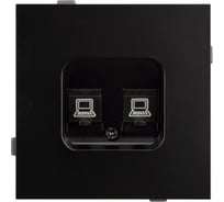 Механизм компьютерной розетки двойной Arlight SCT-TENDO-MPC2-PL-BK 1шт 054101