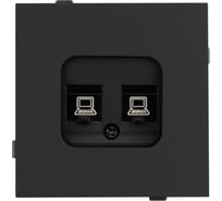 Механизм компьютерной розетки двойной Arlight SCT-TENDO-MPC2-SFPL-BK 1шт 054595