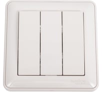 3-клавишный выключатель Systeme Electric скрытой проводки W59 10А IP20 10AX в сборе белый VS0510-351-18