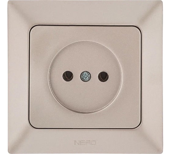 Розетка NE-AD без заземления, керамика, 16А, 250В, Aras, Бронза, 93-123-02-P 1