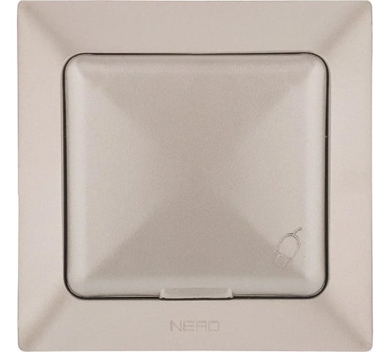 Розетка NE-AD с крышкой, с заземлением, керамика, 16А, 250В, Aras, Бронза, 93-123-09-P 1