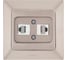 Компьютерная + телефонная розетка NE-AD CAT6+CAT3, Aras, Бронза, 93-123-23-DN 1