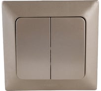 2-клавишный выключатель NE-AD 10А, 250В, Aras, Бронза, 93-123-03