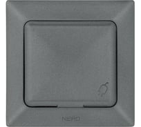 Розетка NE-AD с крышкой, с заземлением, 16А, 250В, Aras, Графит, 93-121-09