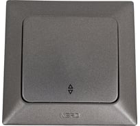 Проходной выключатель  NE-AD 1 клавиша, 10А, 250В, Aras, Графит 1/12/120 93-121-05