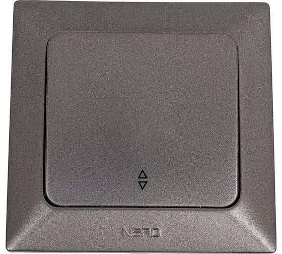 Проходной выключатель  NE-AD 1 клавиша, 10А, 250В, Aras, Графит 1/12/120 93-121-05