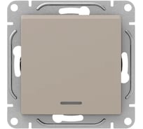 Механизм выклюяателя EKF 1кл., с подсветкой, крем., Эпика UP1-SWI-14