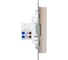 Механизм розетки EKF RJ45 - 2шт, (cat5), кремовый Эпика UP1-SOI-2RJ45-5 3