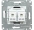 Механизм розетки EKF RJ45 - 2шт, (cat5), графит Эпика UP1-SOG-2RJ45-5 3