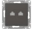 Механизм розетки EKF RJ45 - 2шт, (cat5), мокко Эпика UP1-SOM-2RJ45-5 1
