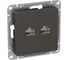 Механизм розетки EKF RJ45 - 2шт, (cat5), мокко Эпика UP1-SOM-2RJ45-5 2