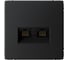 Розетка компьютерная двойная Systeme Electric ArtGallery, RJ45+RJ45, кат.6А, механизм, Черный Шелк GAL001788 1