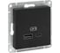 Механизм розетки EKF USB-A+С, чёрный Эпика UP1-SOB-USBA+USBC 1