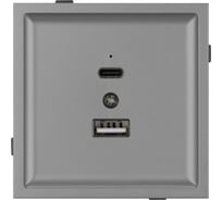 Механизм USB розетки Arlight SCT-TENDO-MUAC-PL-GR 1шт 054096