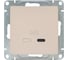 Механизм розетки EKF USB-С, быстрая, кремовый Эпика UP1-SOI-USBCF 2