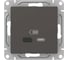 Механизм розетки EKF USB-С, быстрая, мокко Эпика UP1-SOM-USBCF 1