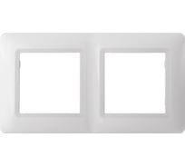 Рамка ЕТР двухместная, Сontact, белая (10шт) 80012-10