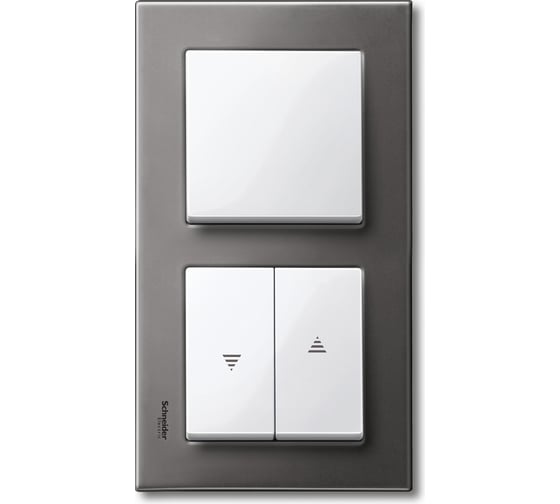 2-ая жалюзийная клавиша Systeme Electric Merten SM Белый глянец SE MTN432419