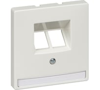 Накладка 2-ой телефонной/компьютерной розетки Systeme Electric Merten SD Белый, наклонной, термопласт SE MTN292619