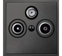 Накладка розетки TV-FM/TV-FM-SAT Systeme Electric Merten SM Антрацит SE MTN297514