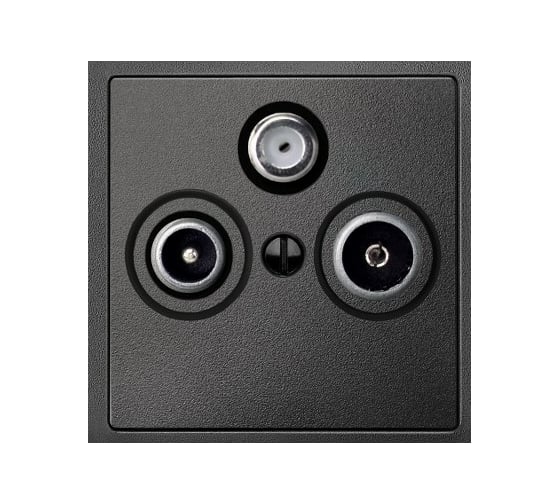 Накладка розетки TV-FM/TV-FM-SAT Systeme Electric Merten SM Антрацит SE MTN297514