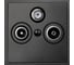 Накладка розетки TV-FM/TV-FM-SAT Systeme Electric Merten SM Антрацит SE MTN297514 1