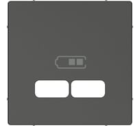 Центральная накладка для USB механизма Systeme Electric Merten SM Антрацит 2,1А SE MTN4367-0414