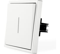 Выключатель Vell c подсветкой белый, одноклавишный, 1 пост, с тонкой пластиковой рамкой {WH1P-1L-EchoGrand} 1394925