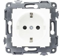 Механизм розетки одноместной ЕТР Сontact с заземлением, 16A, белый (10шт) 80008-10