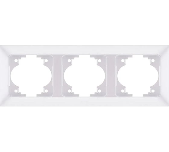 Горизонтальная 3-местная рамка NE-AD Aras, Белый жемчуг, 93-26-17 1