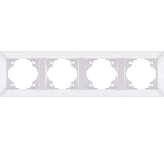 Горизонтальная 4-местная рамка NE-AD Aras, Белый жемчуг, 93-26-18 1
