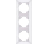 Вертикальная 3-местная рамка NE-AD Aras, Белый жемчуг, 93-26-71