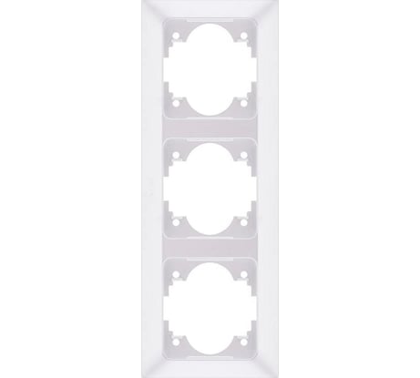 Вертикальная 3-местная рамка NE-AD Aras, Белый жемчуг, 93-26-71