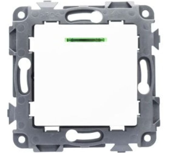 Механизм выключателя одноклавишный с индикацией ЕТР Сontact, 10A, белый (10шт) 80002-10 1