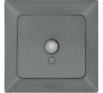 Спутниковая розетка NE-AD F-KONNEKTOR, EKO, Aras, Графит, 93-121-27