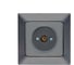 Проходная/концевая розетка TV NE-AD Aras, Графит, 93-121-07 1