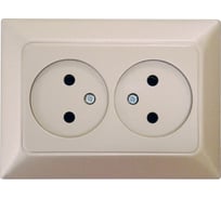 Розетка NE-AD 2-гнезда без заземления, 16А, 250В, Aras, Бронза, 93-123-75