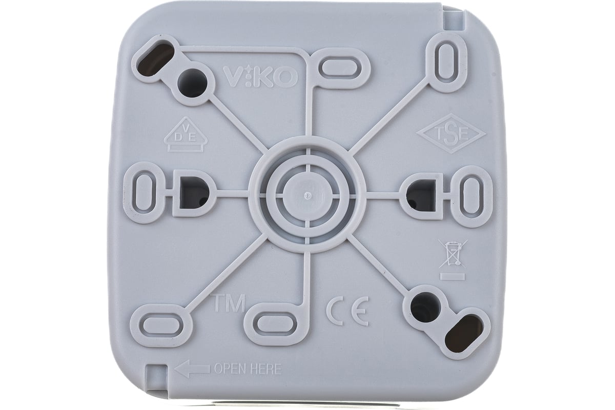 Розетка VIKO с крышкой серый, открытая установка 90555508 - выгодная ...