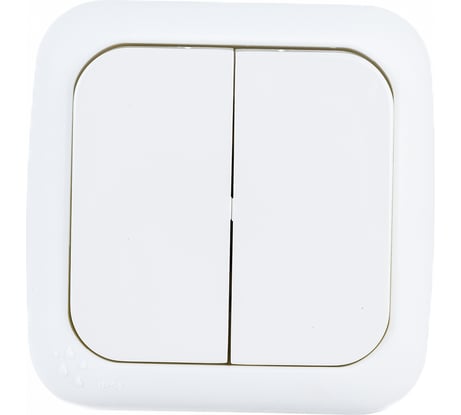 Двухклавишный выключатель VIKO белый, открытая установка 90555402