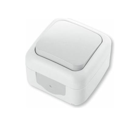 Одноклавишный выключатель VIKO белый, открытая установка 90555401