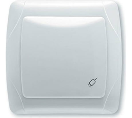 Розетка VIKO 1 гнездо, с крышкой белая Carmen 90561012